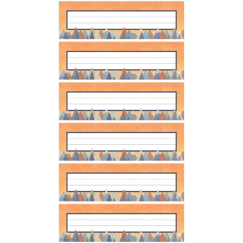 Moving Mountains Flat Name Plates, 36 Per Pack, 6 Packs