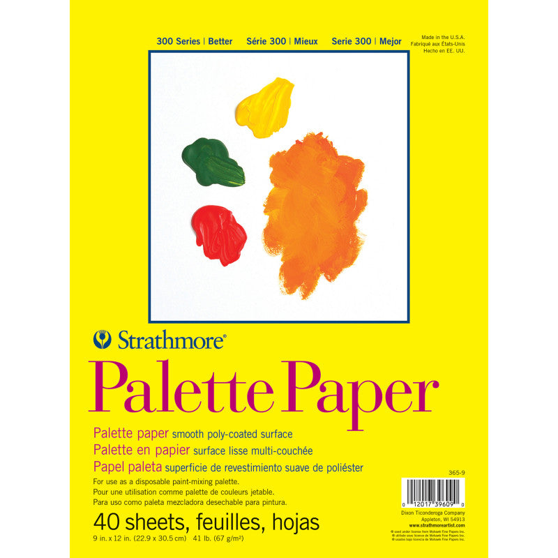 300 Series Palette Pad, Tape Binding, 40 Sheet, 9x12 inch, 1 Count