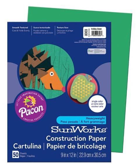 PRANG® Construction Paper 9" x 12" 50 Sheets Per Pack Medium Weight