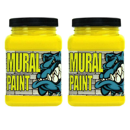 Mural Paint, Pint, Scorched (Yellow), Pack of 2