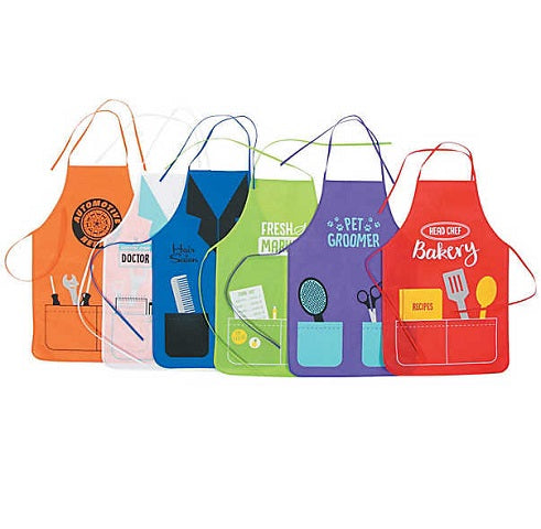 Kid’s Career Printed Aprons - 12 per package