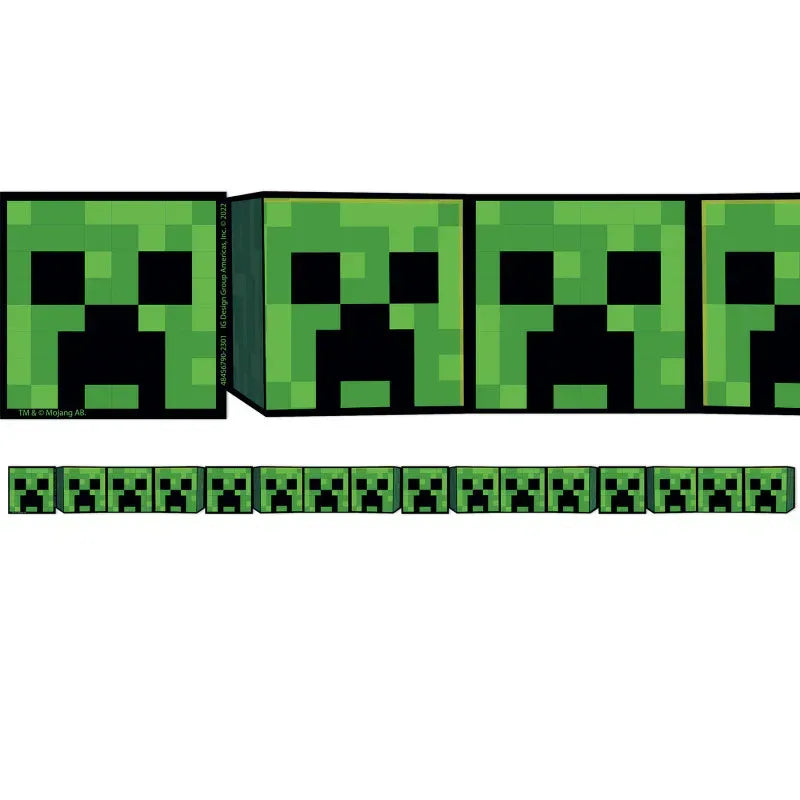 Minecraft Creeper Lineup Wide Trim, 37 Feet