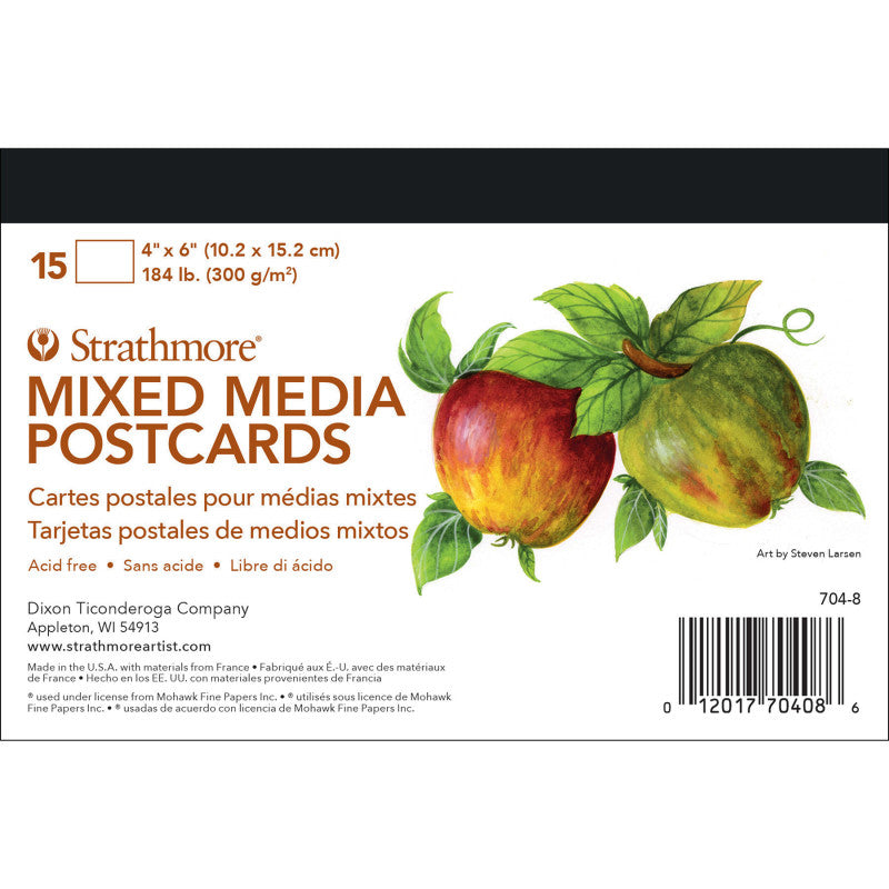400 Series Mixed Media Postcards, 4x6 inch, 15 Pack