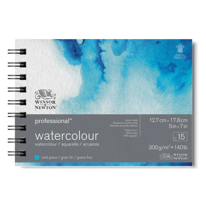 W&N Professional Watercolour Pad (Wired) 140lb CP - 5x7" (15 sheets)