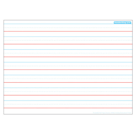 Smart Poly&reg; Single Sided PosterMat Pals&reg; Space Savers, Handwriting 3/4", 13" x 9.5"