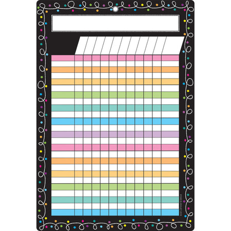Smart Poly&trade; Chart, 13" x 19", Chalk Dots with Loops Incentive, w/Grommet