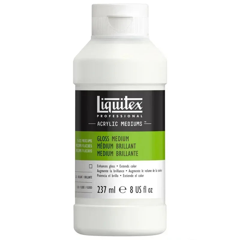 Professional Acrylic Gloss Medium, Clear, 8 oz (237 mL)