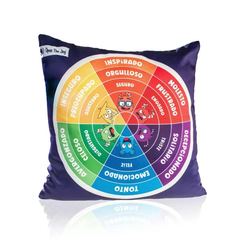 Weighted Emotions Wheel Pillow, Bilingual English & Spanish