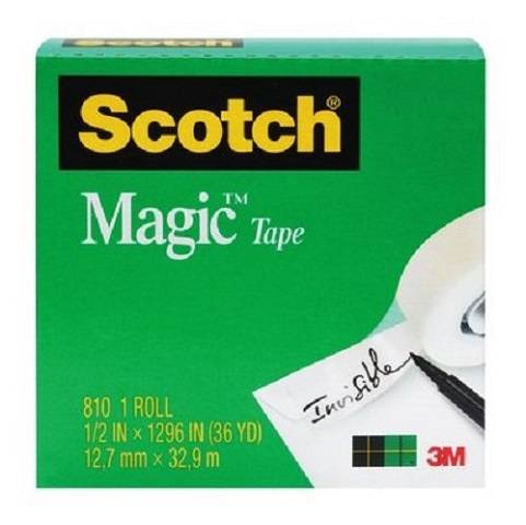 Scotch Magic Tape, 3/4" x 1000", Boxed, 1 Roll, 810