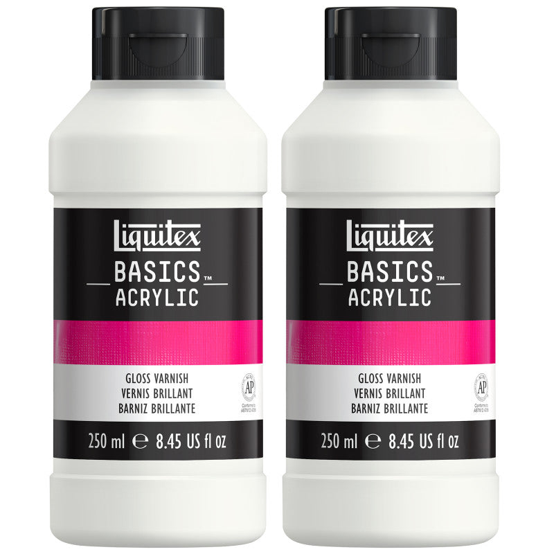BASICS Gloss Varnish, 250 mL Bottle, Pack of 2