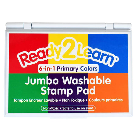 READY 2 LEARN Jumbo Washable Stamp Pad | 6-in-1 (CE-10054)