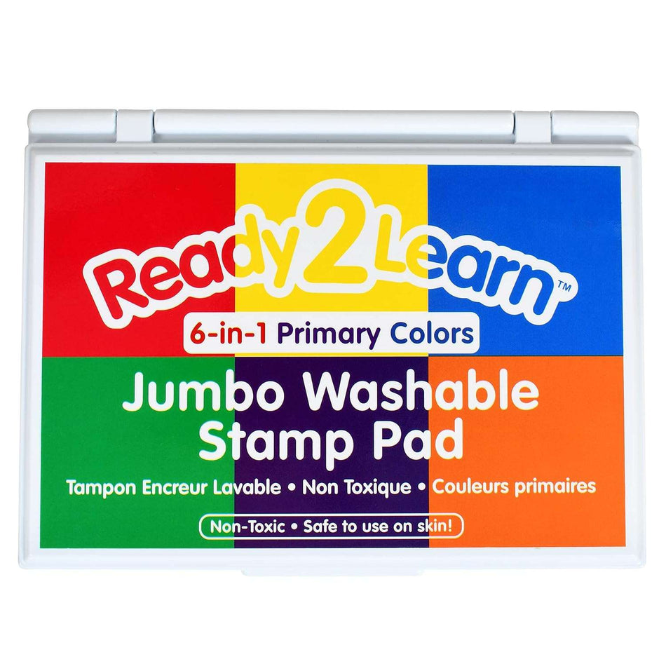 READY 2 LEARN Jumbo Washable Stamp Pad | 6-in-1 (CE-10054)