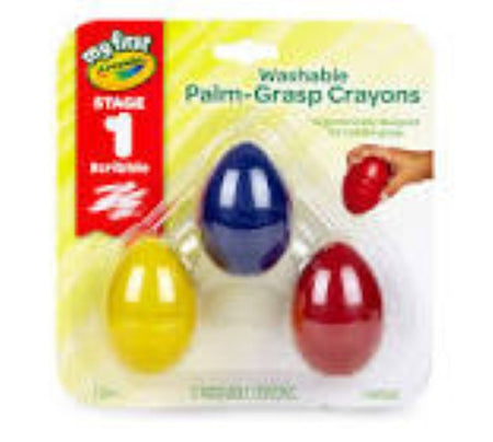 Crayola® Washable Palm-Grasp Crayons in Egg Shape, for Toddlers, Pack of 3 (BIN811450)