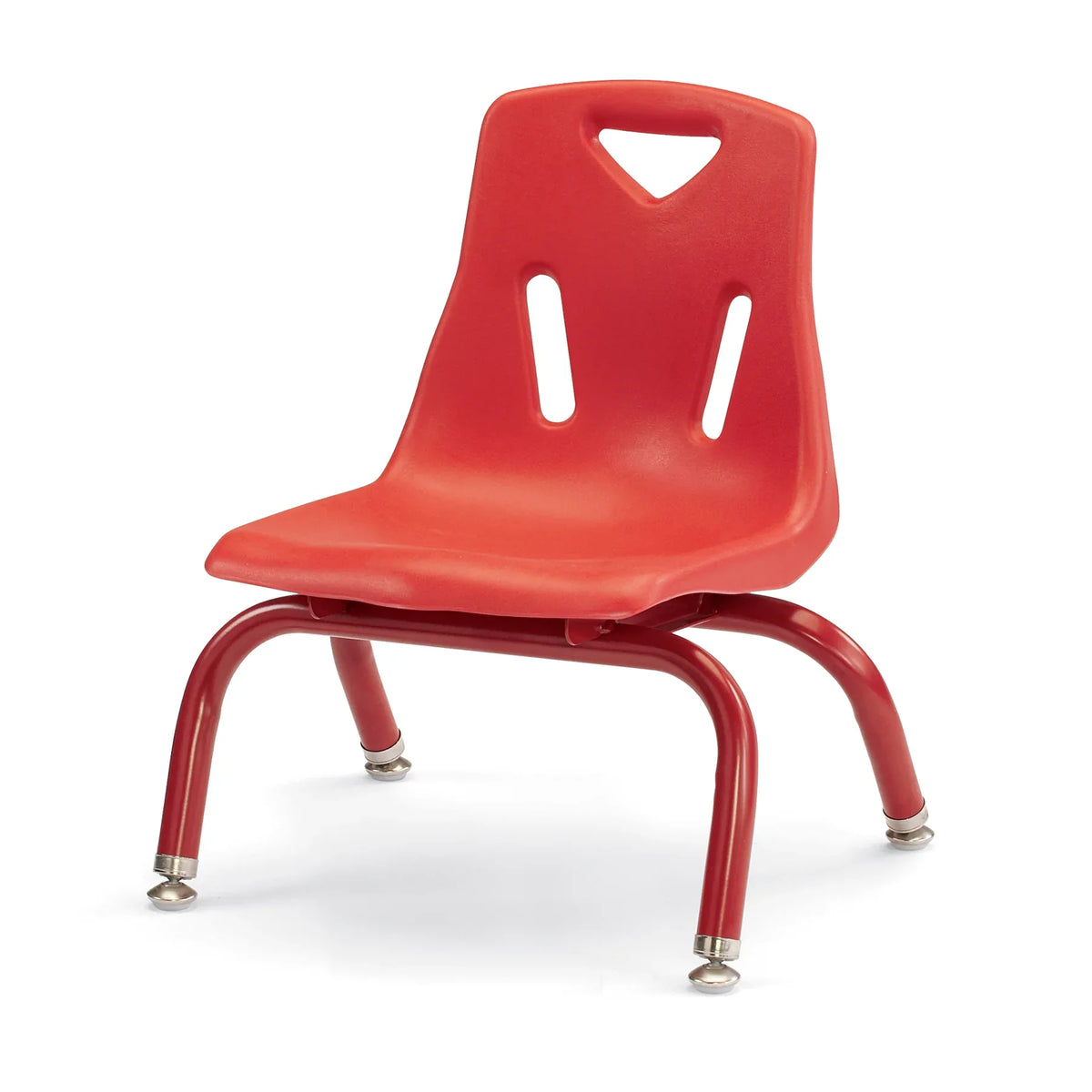 Berries® Stacking Chair with Powder-Coated Legs - 8" Ht - Red