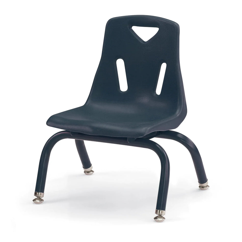 Berries® Stacking Chair with Powder-Coated Legs - 8" Ht - Navy