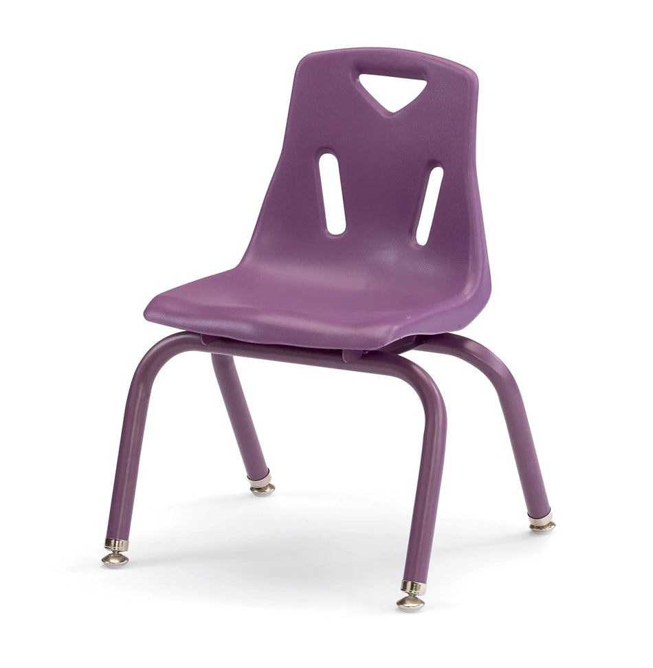Berries® Stacking Chair with Powder-Coated Legs - 12" Ht - Purple