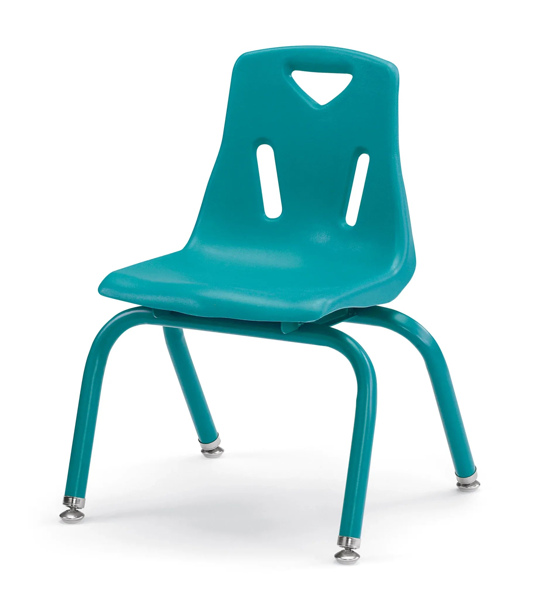 Berries® Stacking Chair with Powder-Coated Legs - 12" Ht - Teal