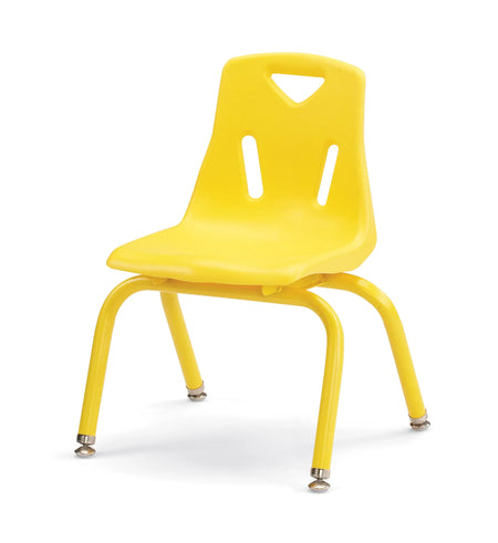 Berries® Stacking Chair with Powder-Coated Legs - 12" Ht - Yellow