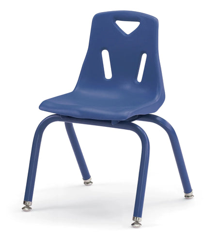 Berries® Stacking Chair with Powder-Coated Legs - 14" Ht - Blue