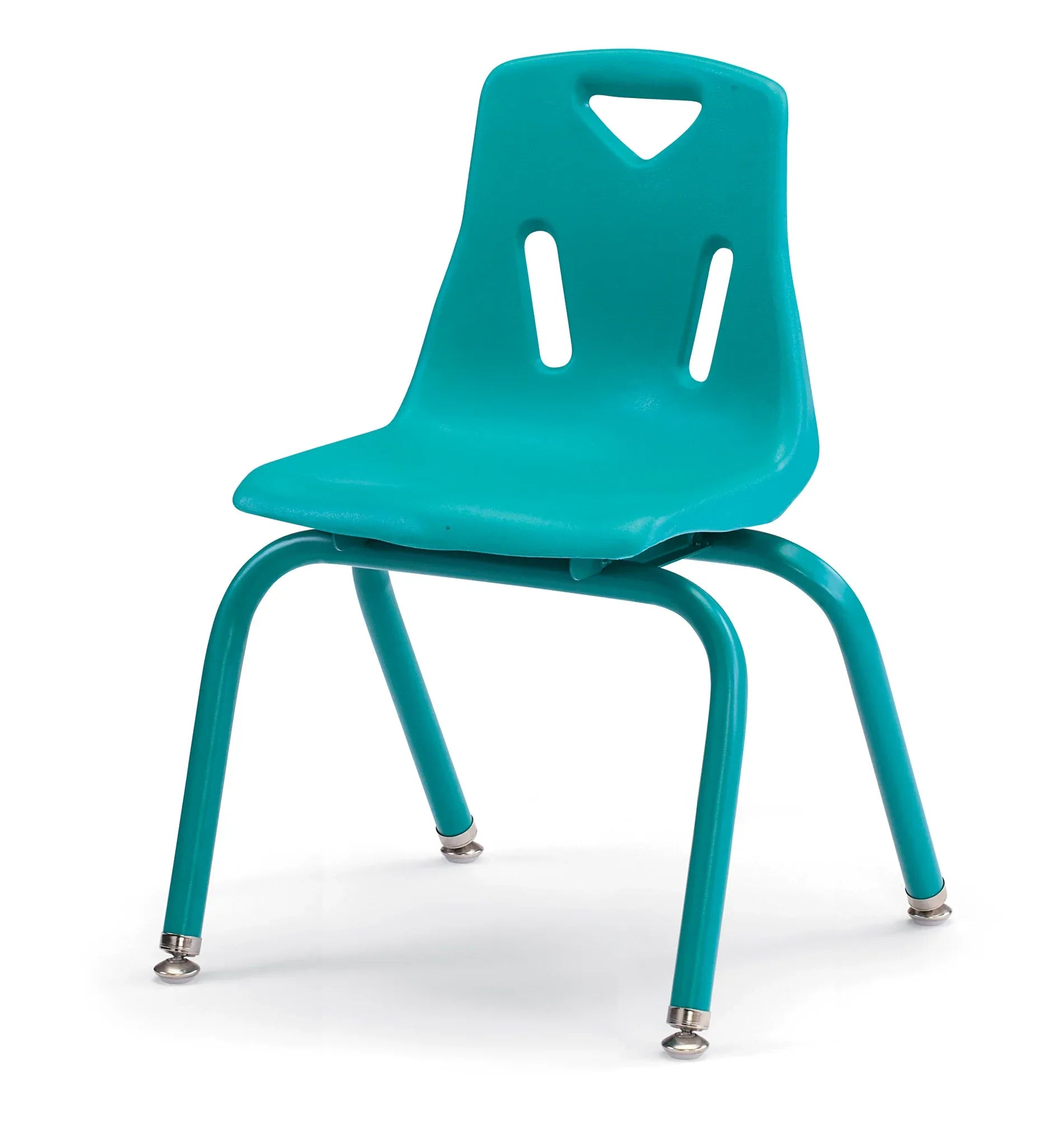 Berries® Stacking Chair with Powder-Coated Legs - 14" Ht - Teal