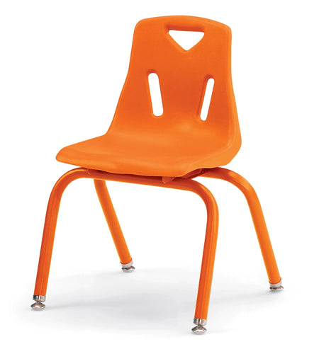 Berries® Stacking Chair with Powder-Coated Legs - 14" Ht - Orange