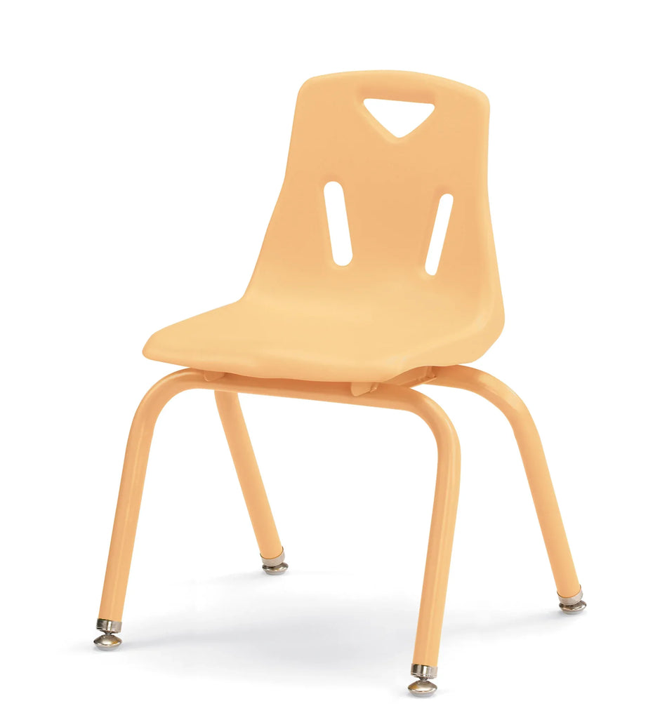 Berries® Stacking Chair with Powder-Coated Legs - 14" Ht - Camel