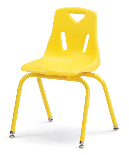 Berries® Stacking Chair with Powder-Coated Legs - 16" Ht - Yellow