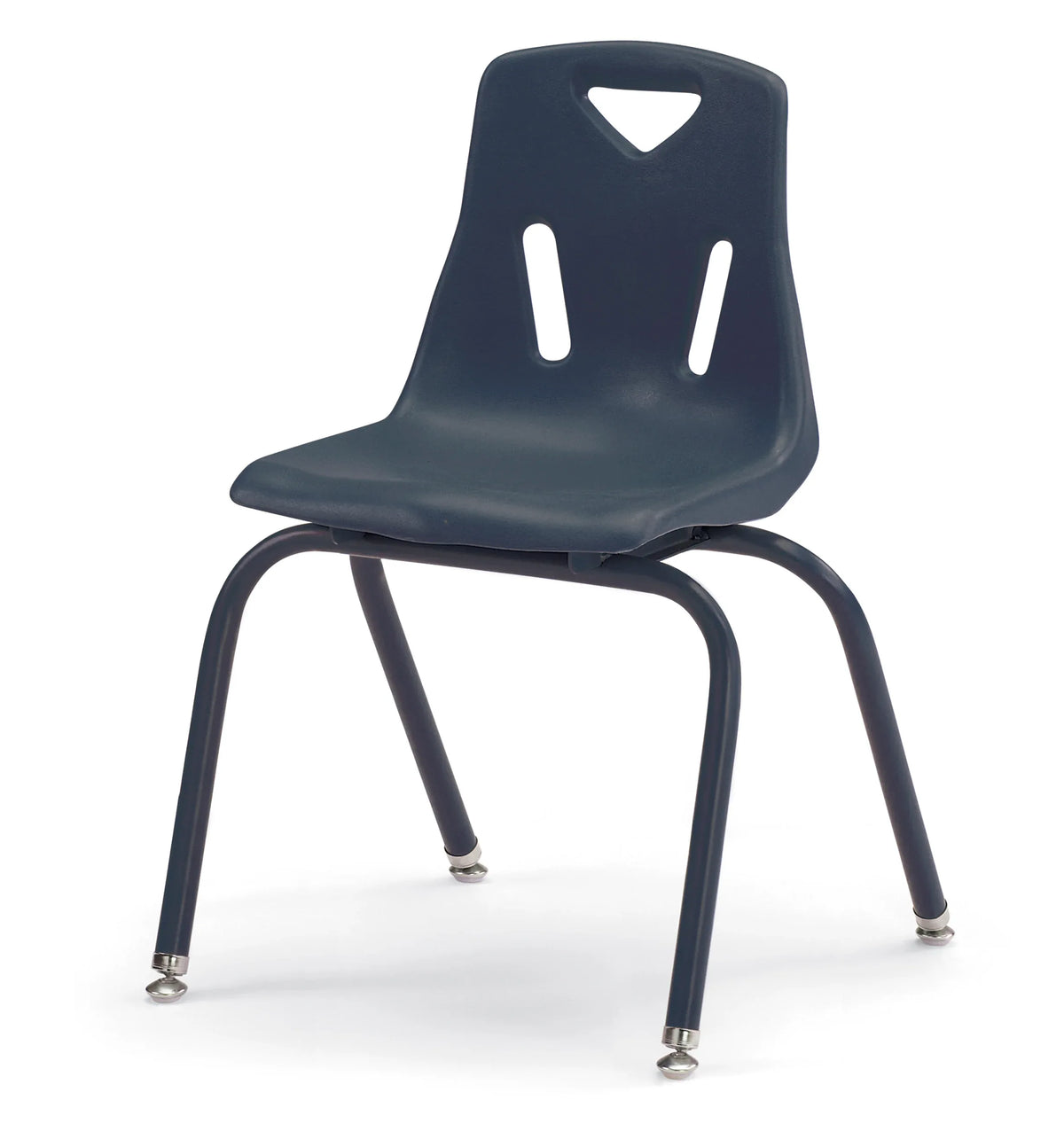 Berries® Stacking Chair with Powder-Coated Legs - 16" Ht - Navy