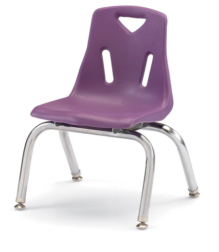 Berries® Stacking Chair with Chrome-Plated Legs - 10" Ht - Purple