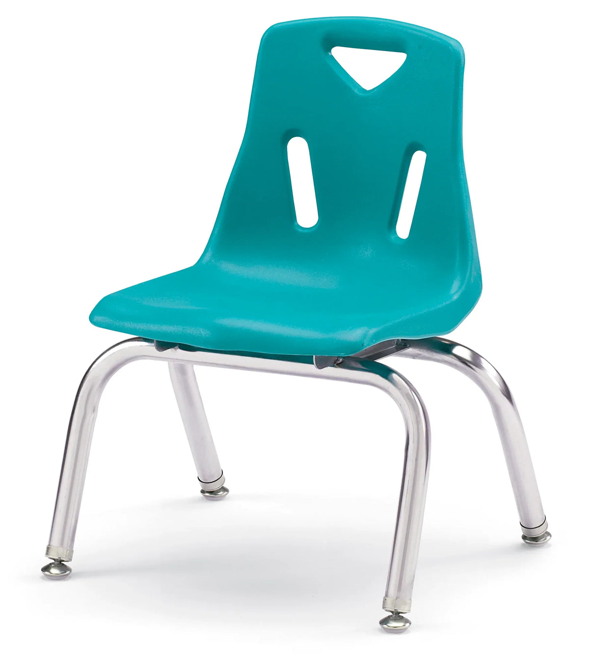 Berries® Stacking Chair with Chrome-Plated Legs - 10" Ht - Teal