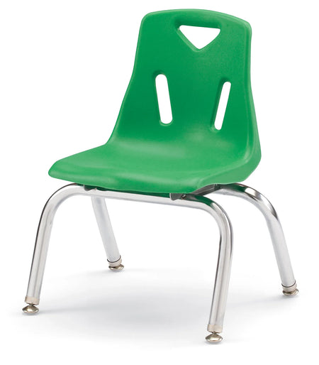 Berries® Stacking Chair with Chrome-Plated Legs - 10" Ht - Green