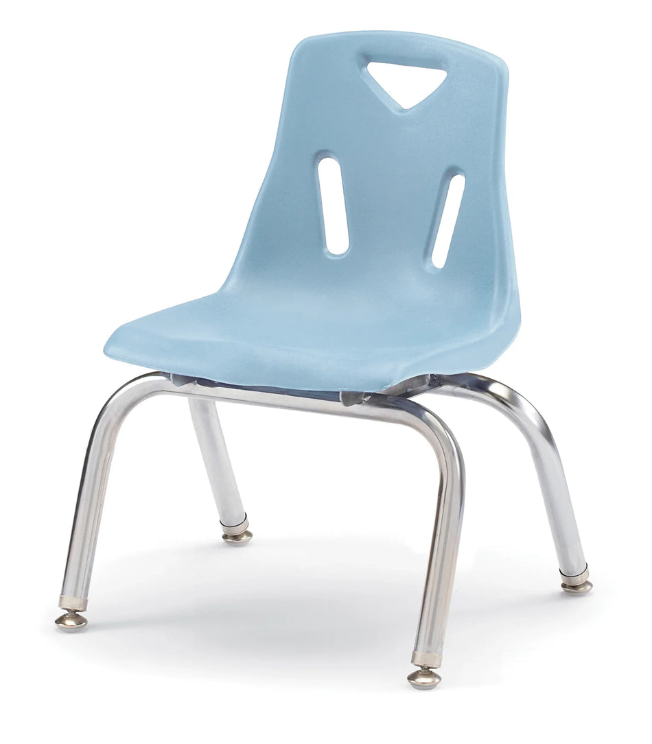 Berries® Stacking Chair with Chrome-Plated Legs - 10" Ht - Coastal Blue