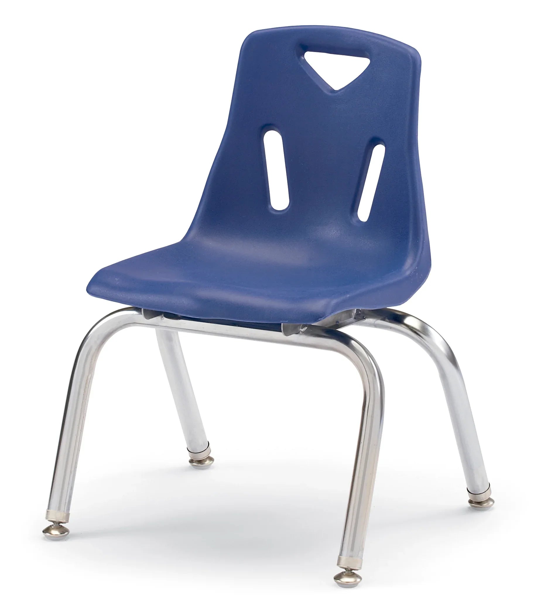 Berries® Stacking Chair with Chrome-Plated Legs - 12" Ht - Blue
