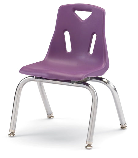 Berries® Stacking Chair with Chrome-Plated Legs - 12" Ht - Purple