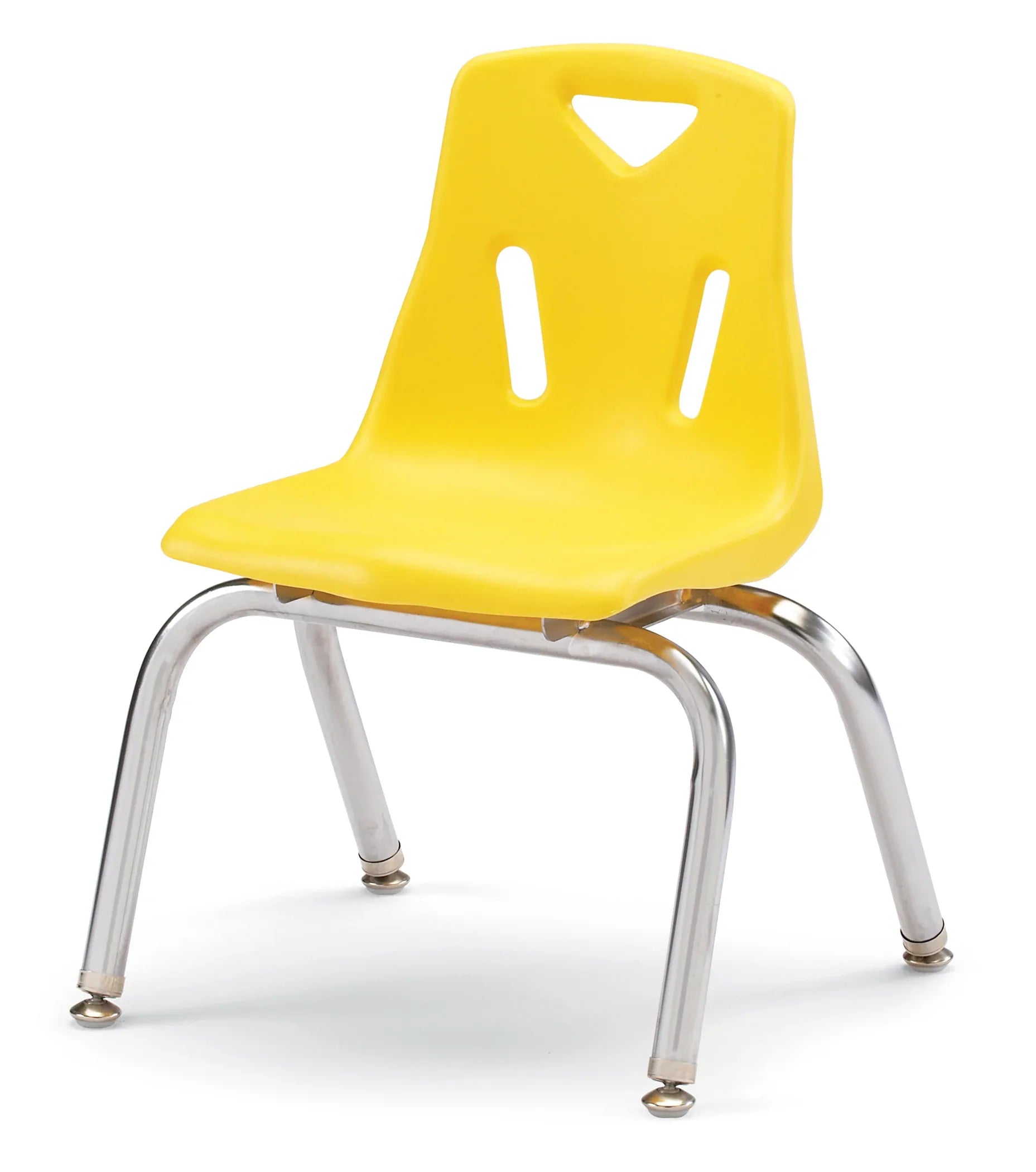 Berries® Stacking Chair with Chrome-Plated Legs - 12" Ht - Yellow