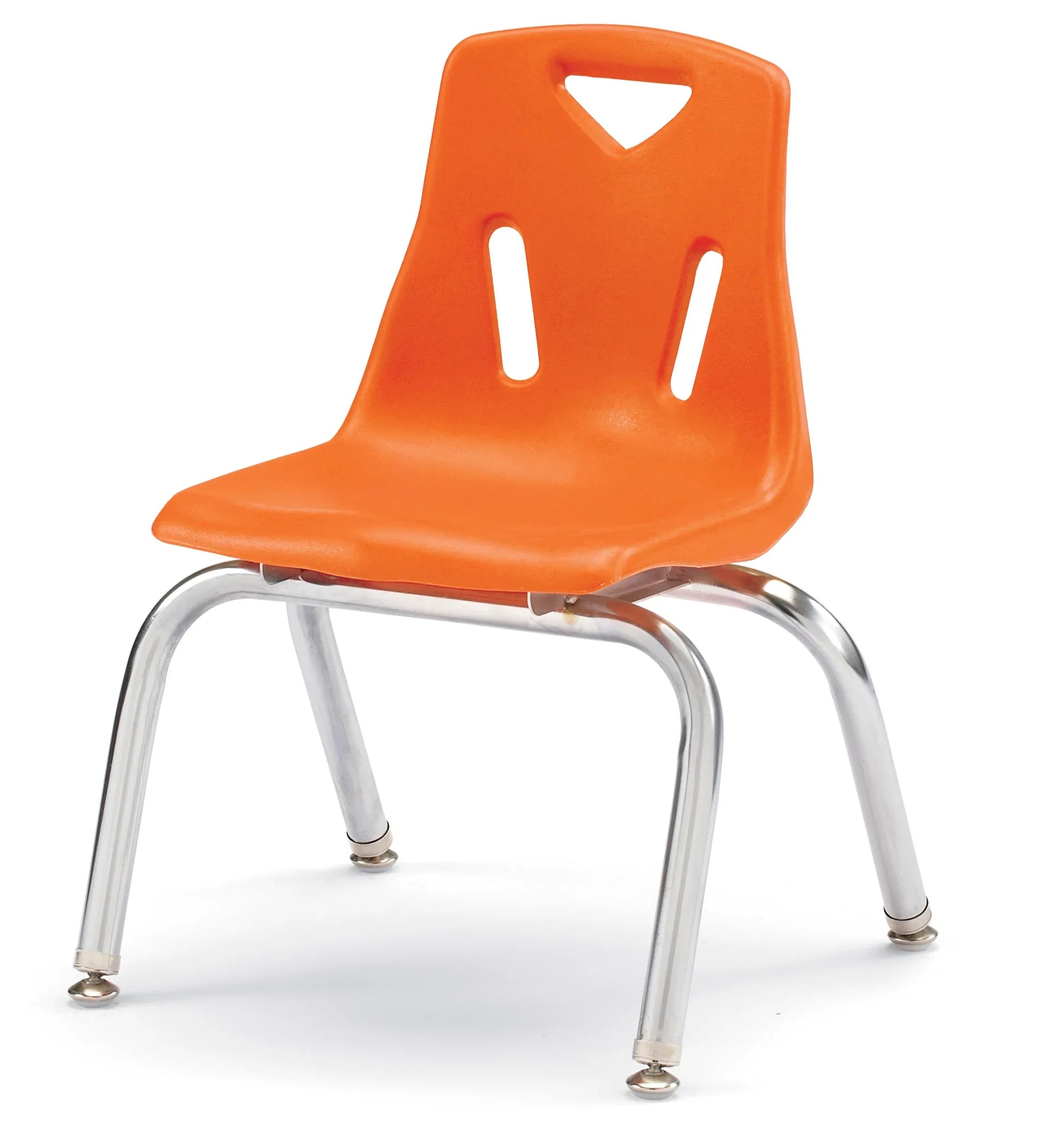 Berries® Stacking Chair with Chrome-Plated Legs - 12" Ht - Orange
