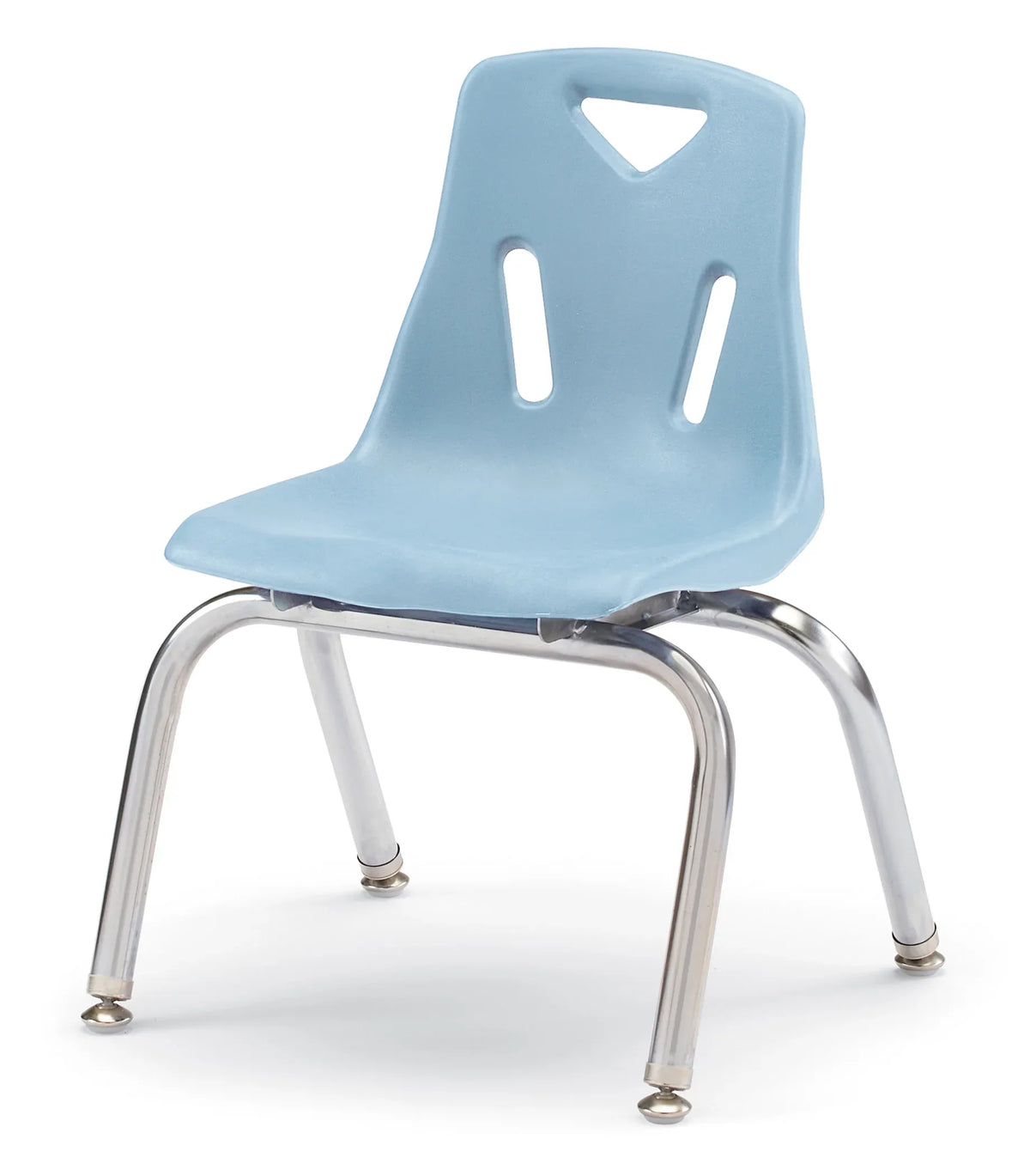 Berries® Stacking Chair with Chrome-Plated Legs - 12" Ht - Coastal Blue