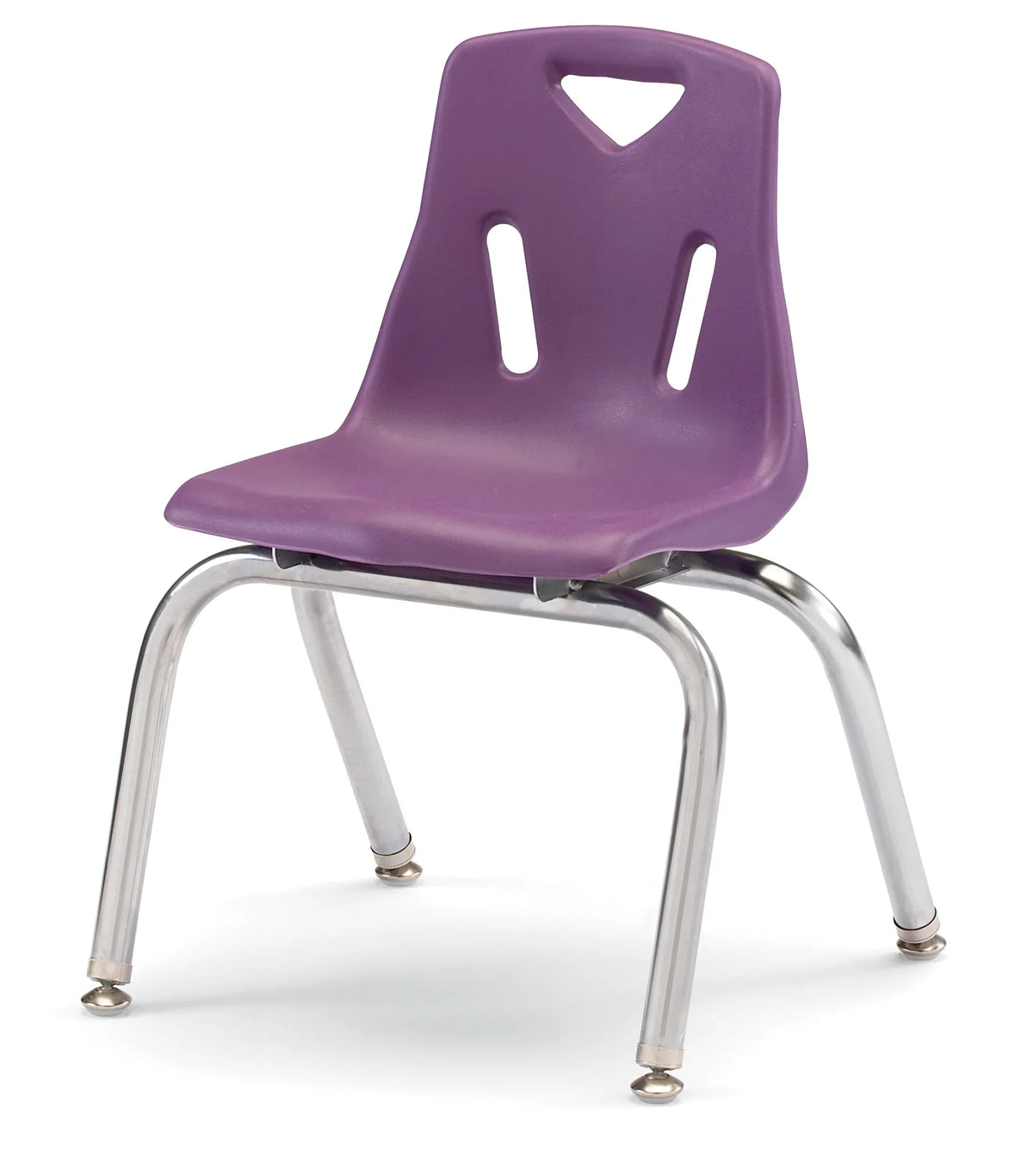 Berries® Stacking Chair with Chrome-Plated Legs - 14" Ht - Purple