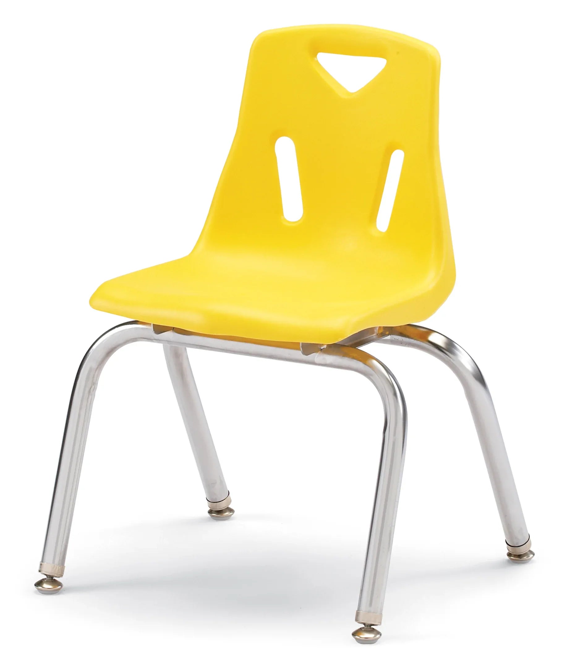 Berries® Stacking Chair with Chrome-Plated Legs - 14" Ht - Yellow
