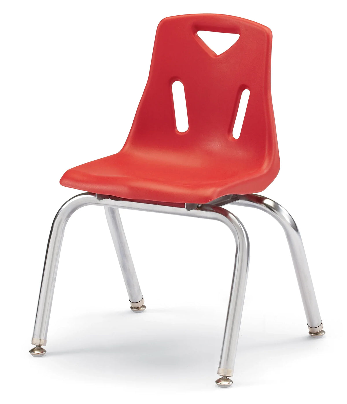 Berries® Stacking Chair with Chrome-Plated Legs - 14" Ht - Red