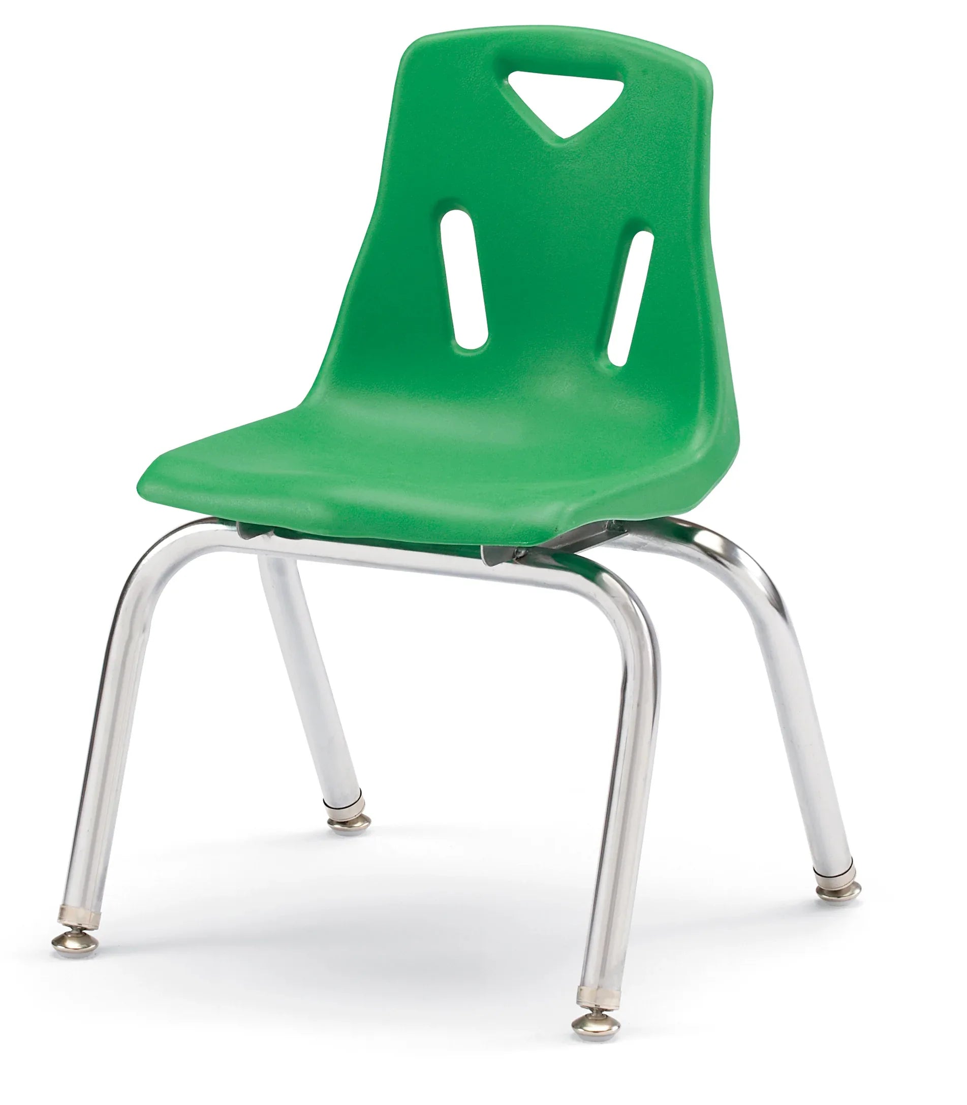 Berries® Stacking Chair with Chrome-Plated Legs - 14" Ht - Green