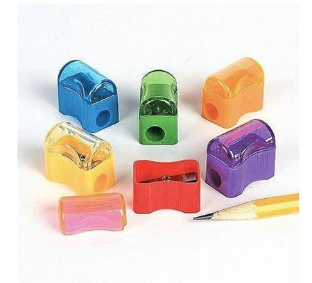 Bulk Bright Pencil Sharpeners with Caps- 1" (72/Pack)