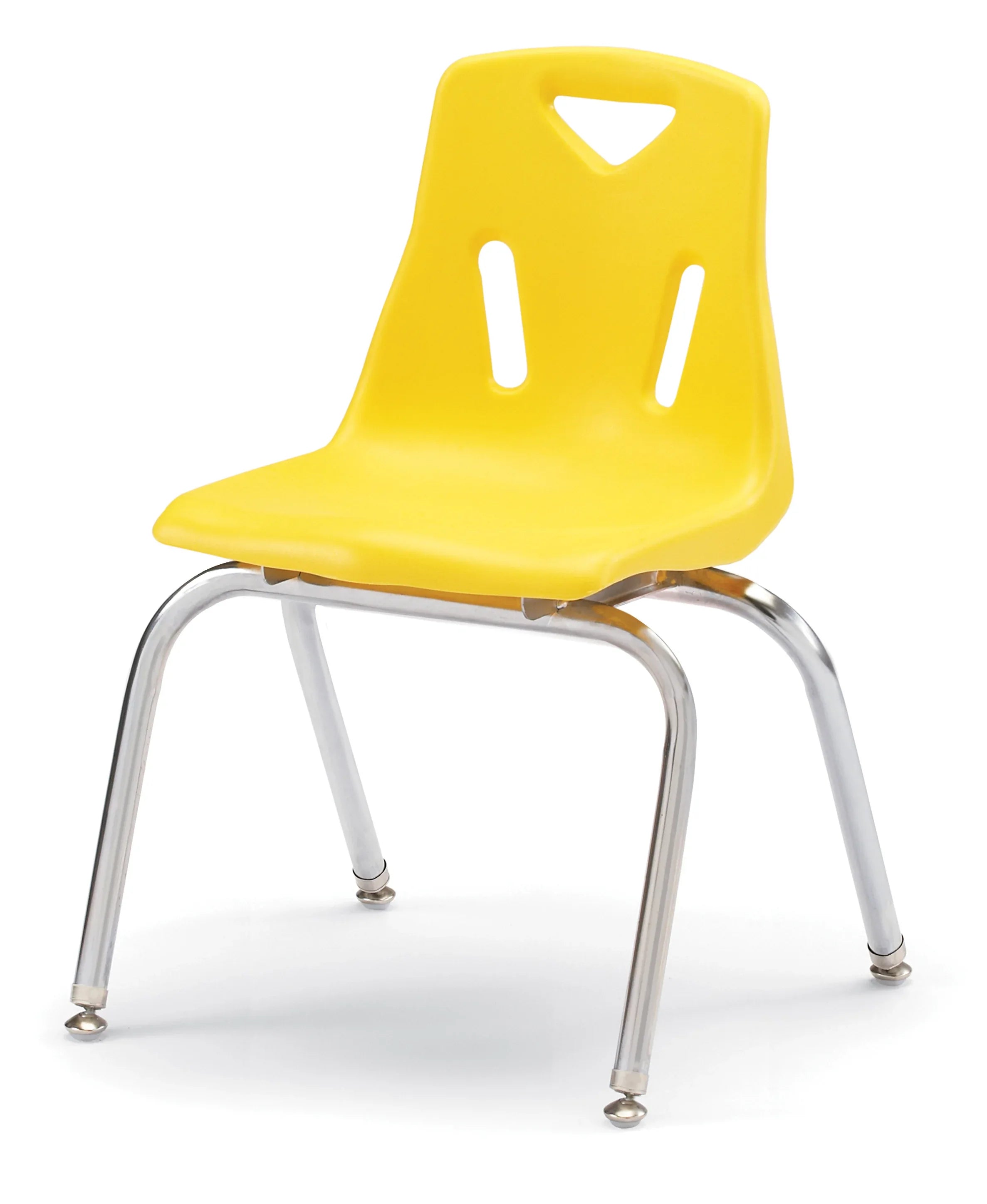 Berries® Stacking Chair with Chrome-Plated Legs - 16" Ht - Yellow