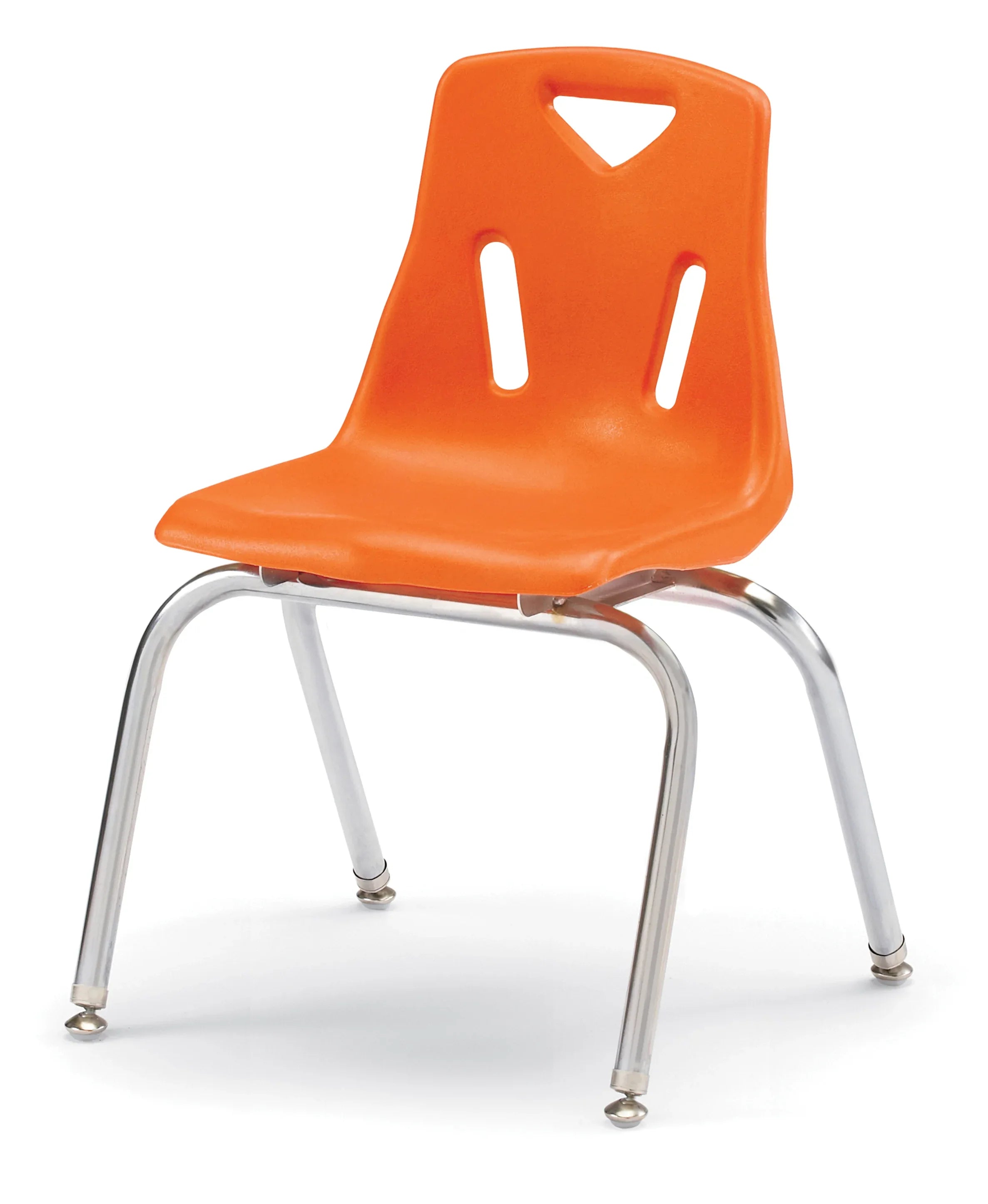 Berries® Stacking Chair with Chrome-Plated Legs - 16" Ht - Orange