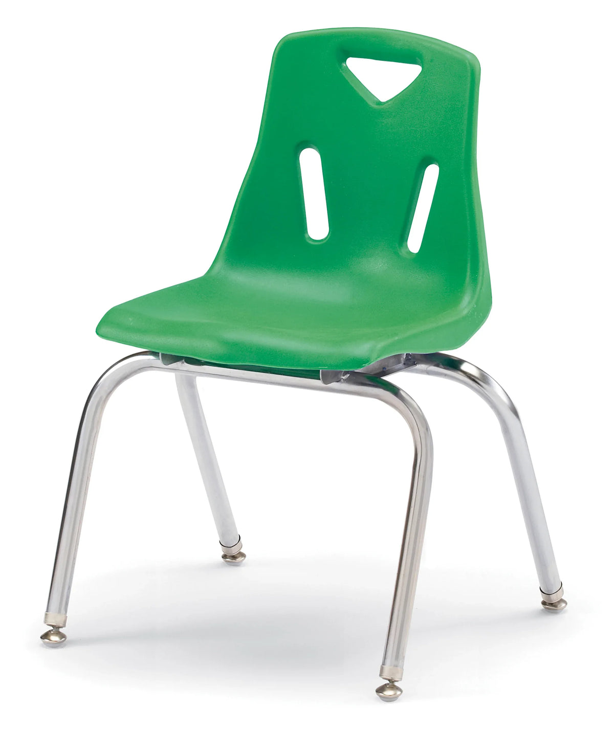 Berries® Stacking Chair with Chrome-Plated Legs - 16" Ht - Green