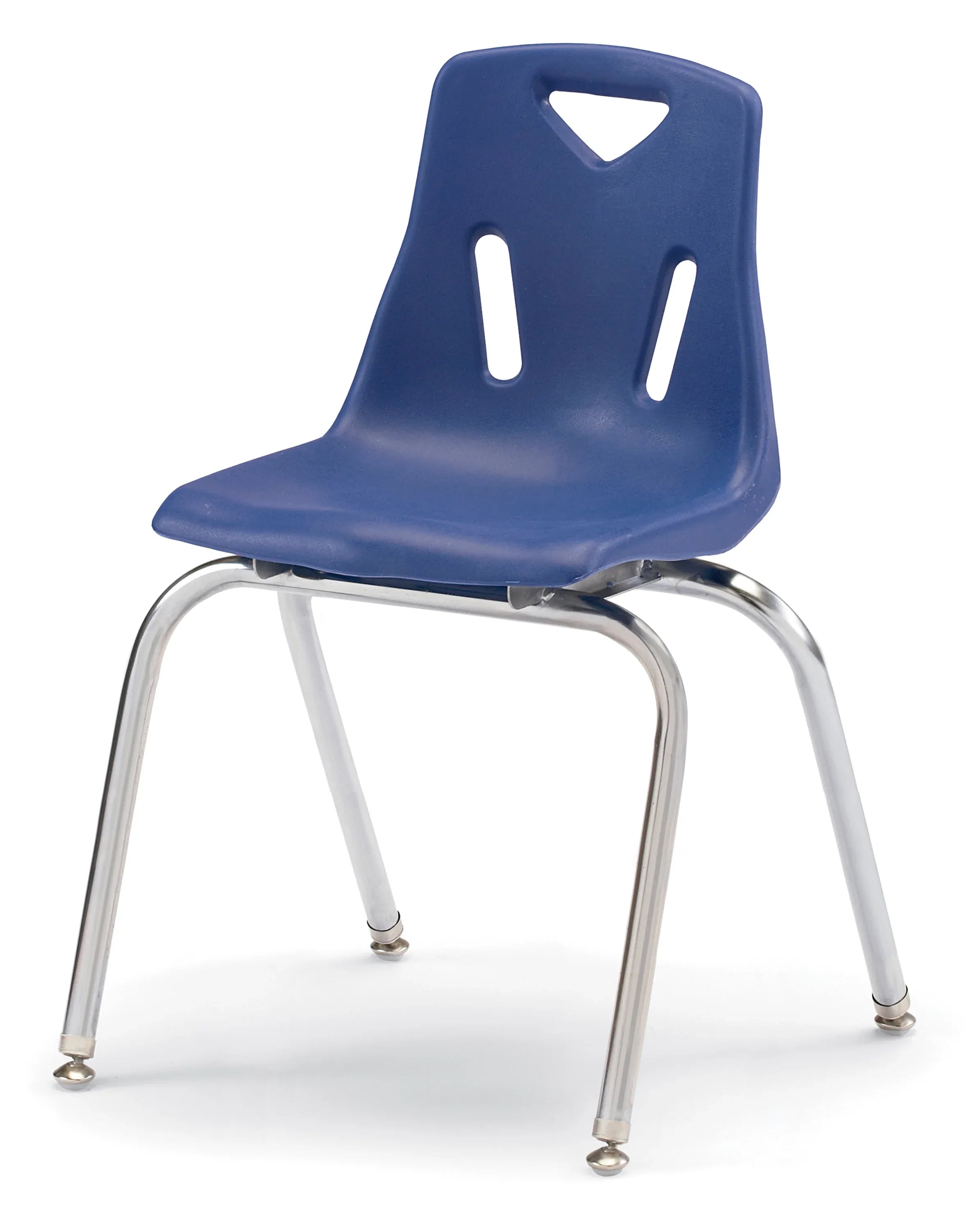 Berries® Stacking Chair with Chrome-Plated Legs - 18" Ht - Blue
