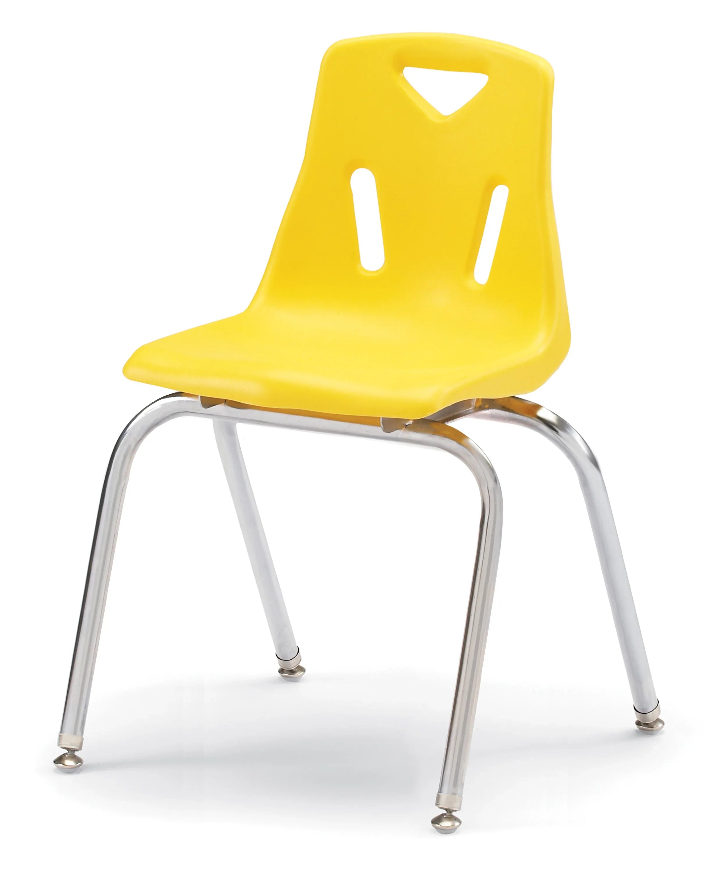 Berries® Stacking Chair with Chrome-Plated Legs - 18" Ht - Yellow