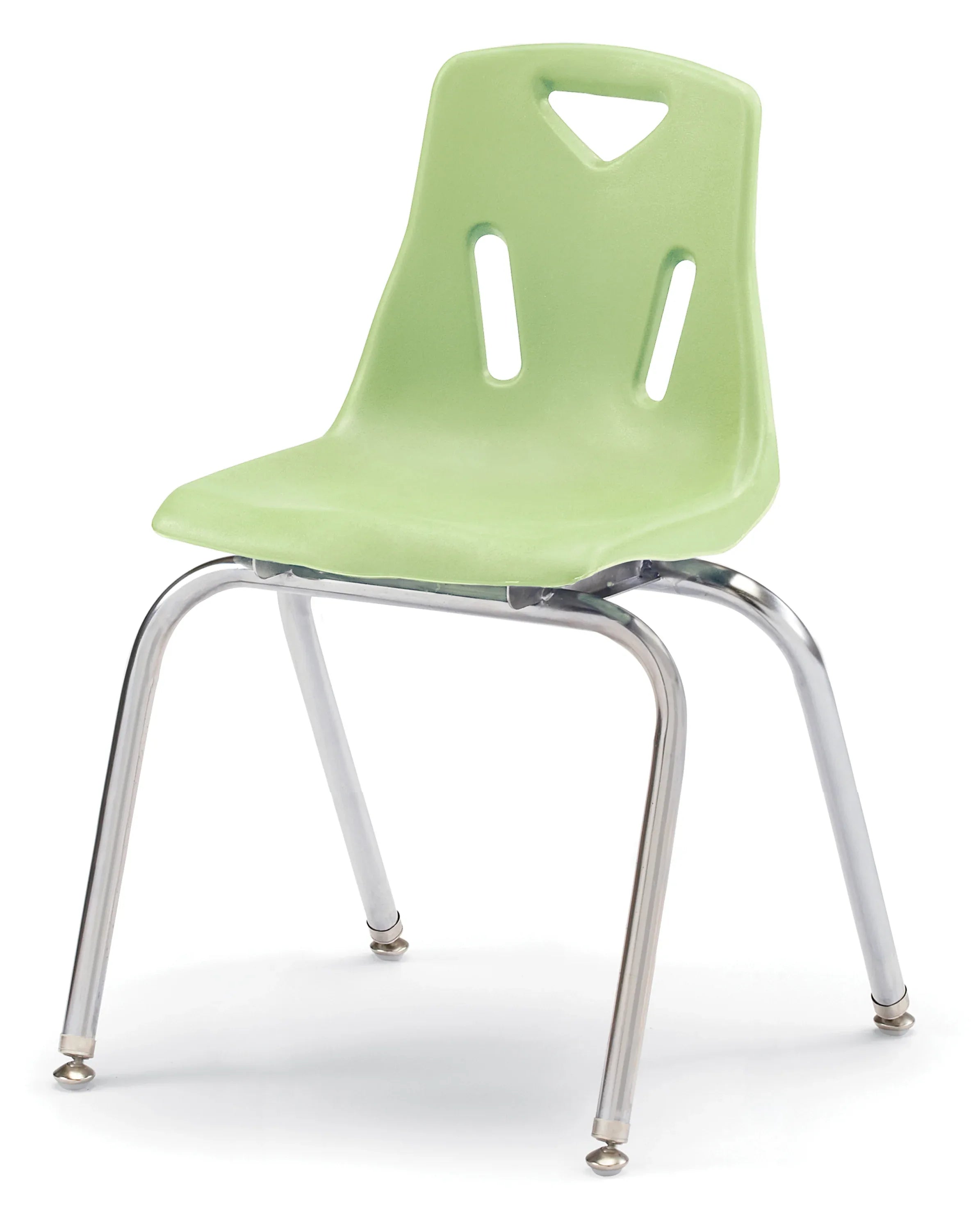 Berries® Stacking Chair with Chrome-Plated Legs - 18" Ht - Key Lime