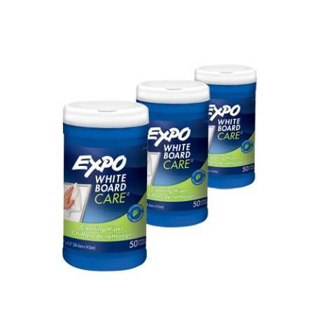 SANFORD EXPO Marker Board Towelettes, 6" x 9", Pack Of 50 (81850)
