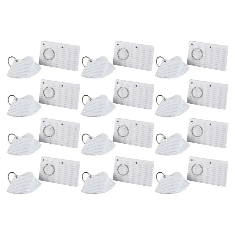 JustFlip-it!&trade; Punched & Perfed Study Cards, 3" x 5", 75 Per Pack, 12 Packs